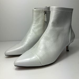 Rebecca Minkkoff White Leather Heel Boots